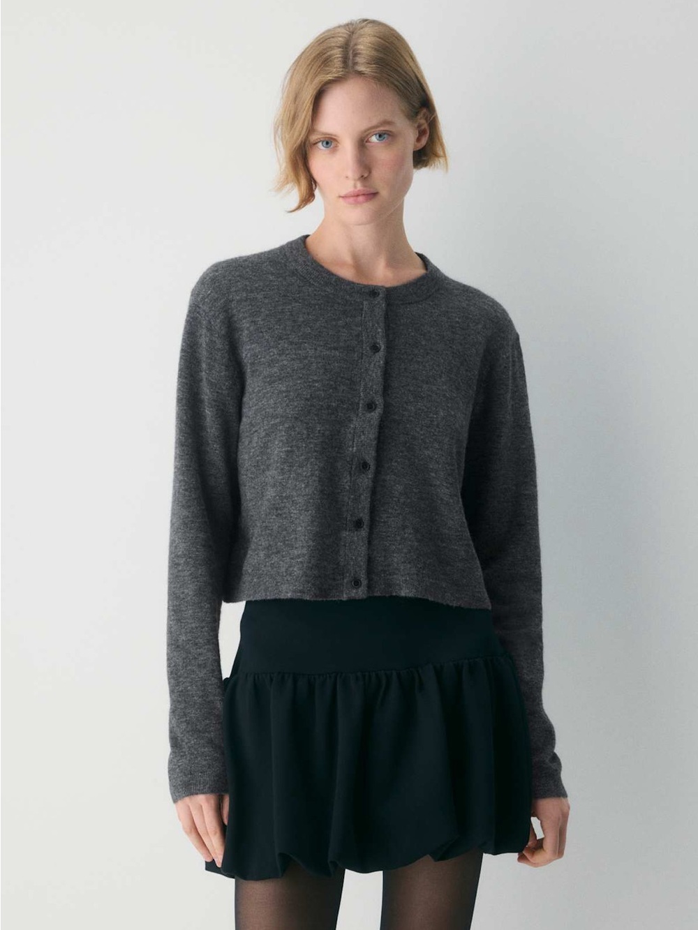 Wilfred Sicily Cardigan Wool Cashmere Blend Heather Grey Size Small